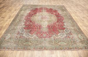 9'6x12'4 Hand Knotted Floral Classic Oriental Wool Rug