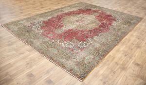 9'6x12'4 Hand Knotted Floral Classic Oriental Wool Rug