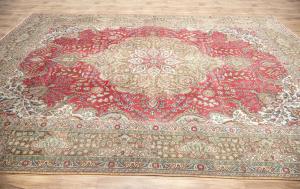 9'6x12'4 Hand Knotted Floral Classic Oriental Wool Rug