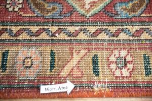 9'7 x 13'0 Hand Knotted Traditional Red Floral Wool Rug
