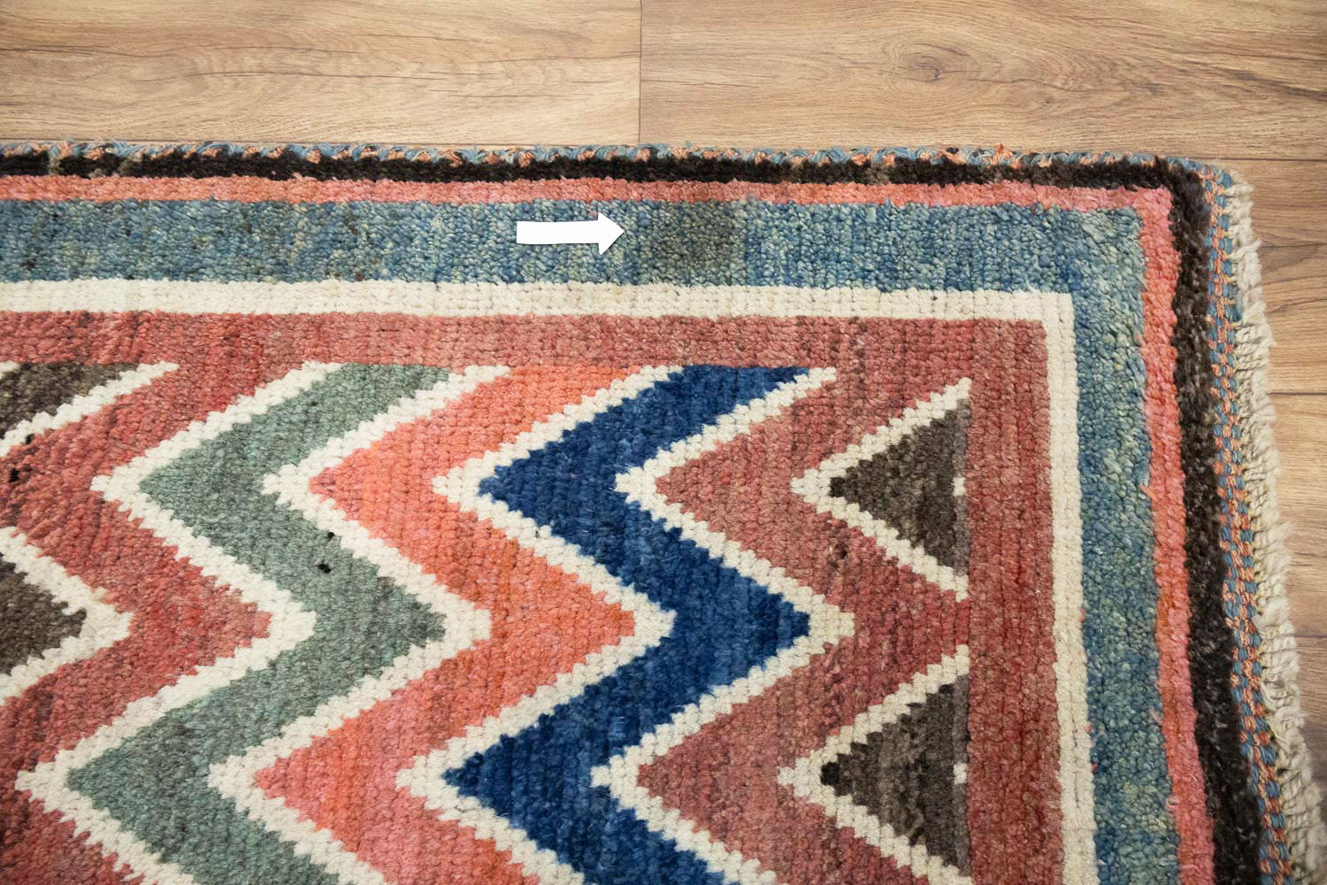 3'10x6'6 Hand Knotted Tribal Striped Oriental Wool Rug - Image 12