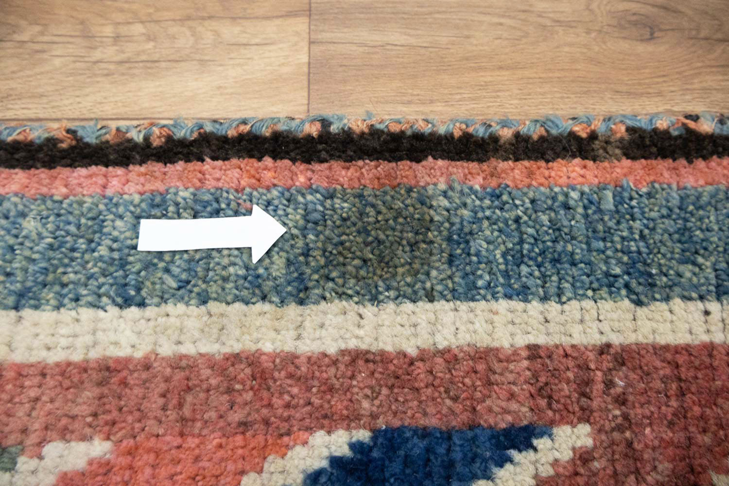 3'10x6'6 Hand Knotted Tribal Striped Oriental Wool Rug - Image 13