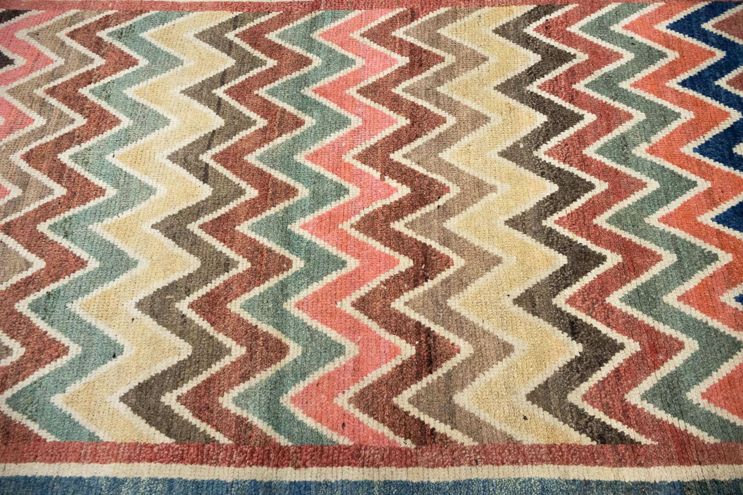 3'10x6'6 Hand Knotted Tribal Striped Oriental Wool Rug - Image 6