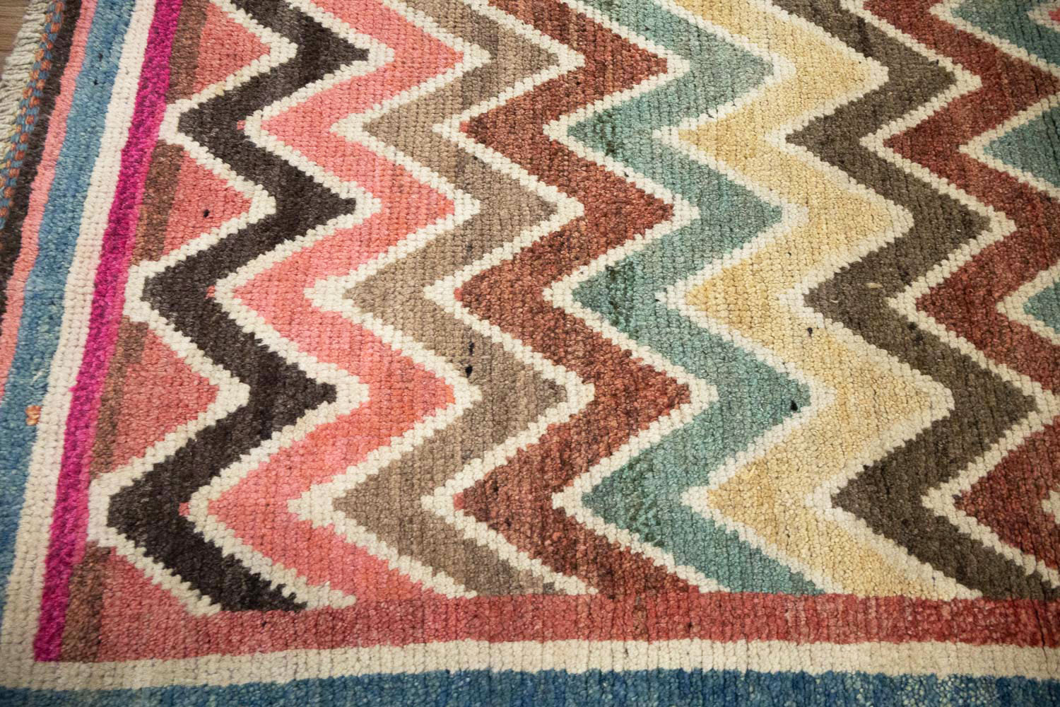 3'10x6'6 Hand Knotted Tribal Striped Oriental Wool Rug - Image 8