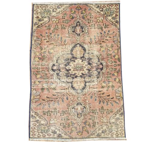 3'1x4'4 Hand Knotted Traditional Geometric Oriental Wool Rug