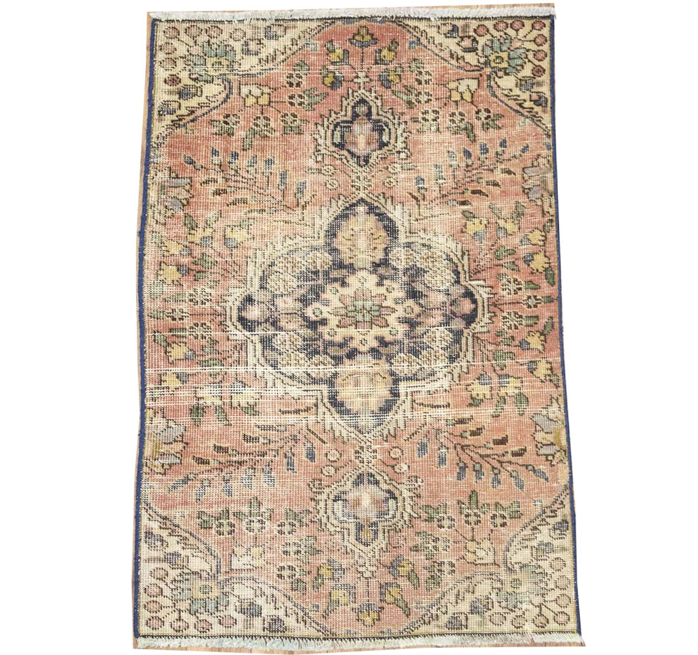 3'1x4'4 Hand Knotted Traditional Geometric Oriental Wool Rug
