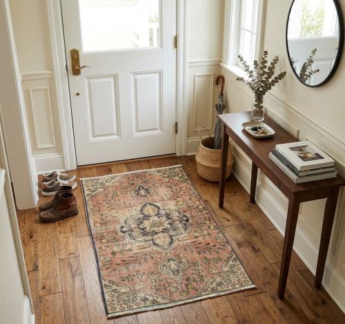 3'1x4'4 Hand Knotted Traditional Geometric Oriental Wool Rug