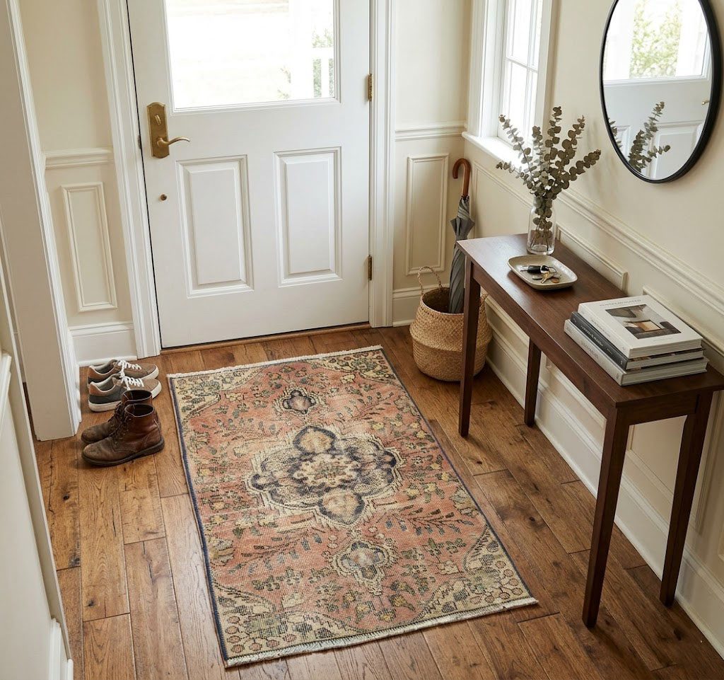 3'1x4'4 Hand Knotted Traditional Geometric Oriental Wool Rug - Image 2