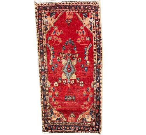 2'1x4'4 Hand Knotted Tribal Floral Oriental Wool Rug