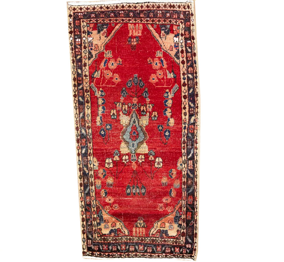 2'1x4'4 Hand Knotted Tribal Floral Oriental Wool Rug