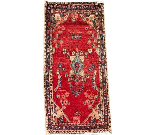2'1x4'4 Hand Knotted Tribal Floral Oriental Wool Rug