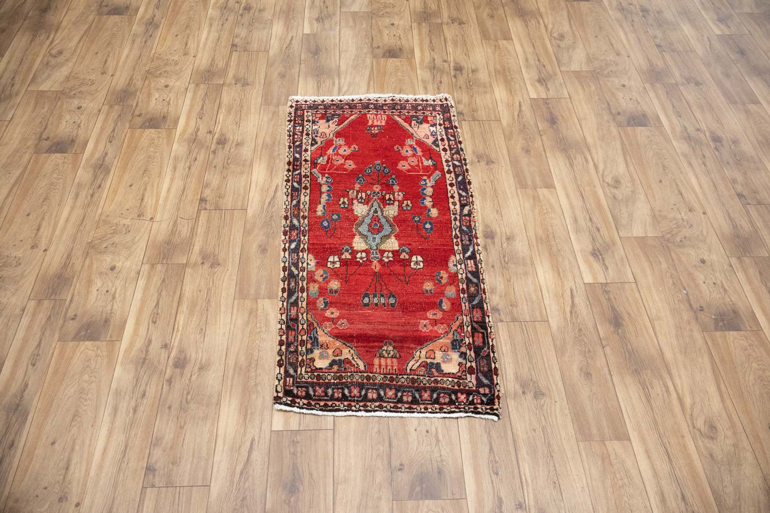2'1x4'4 Hand Knotted Tribal Floral Oriental Wool Rug - Image 3