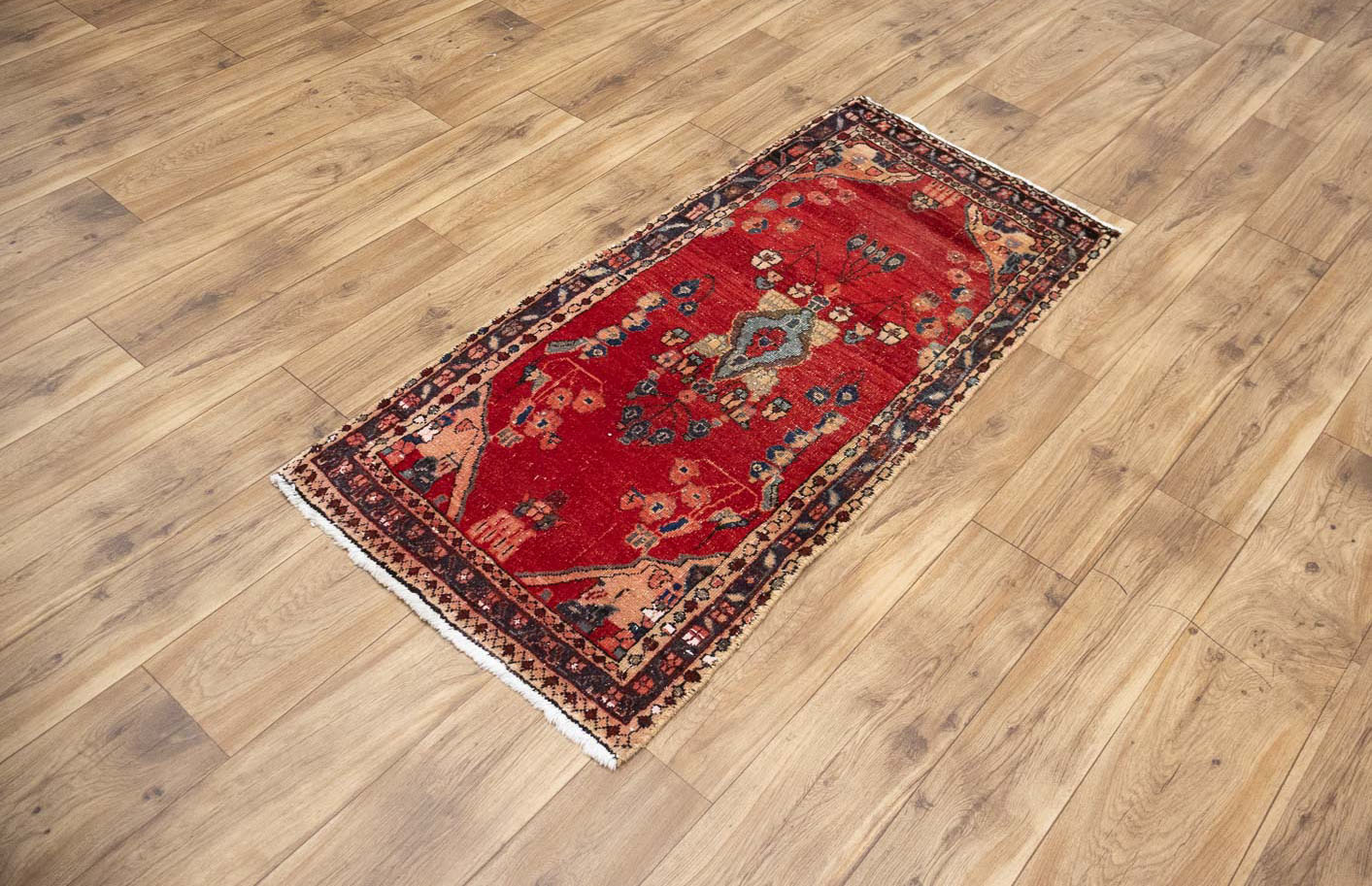 2'1x4'4 Hand Knotted Tribal Floral Oriental Wool Rug - Image 13