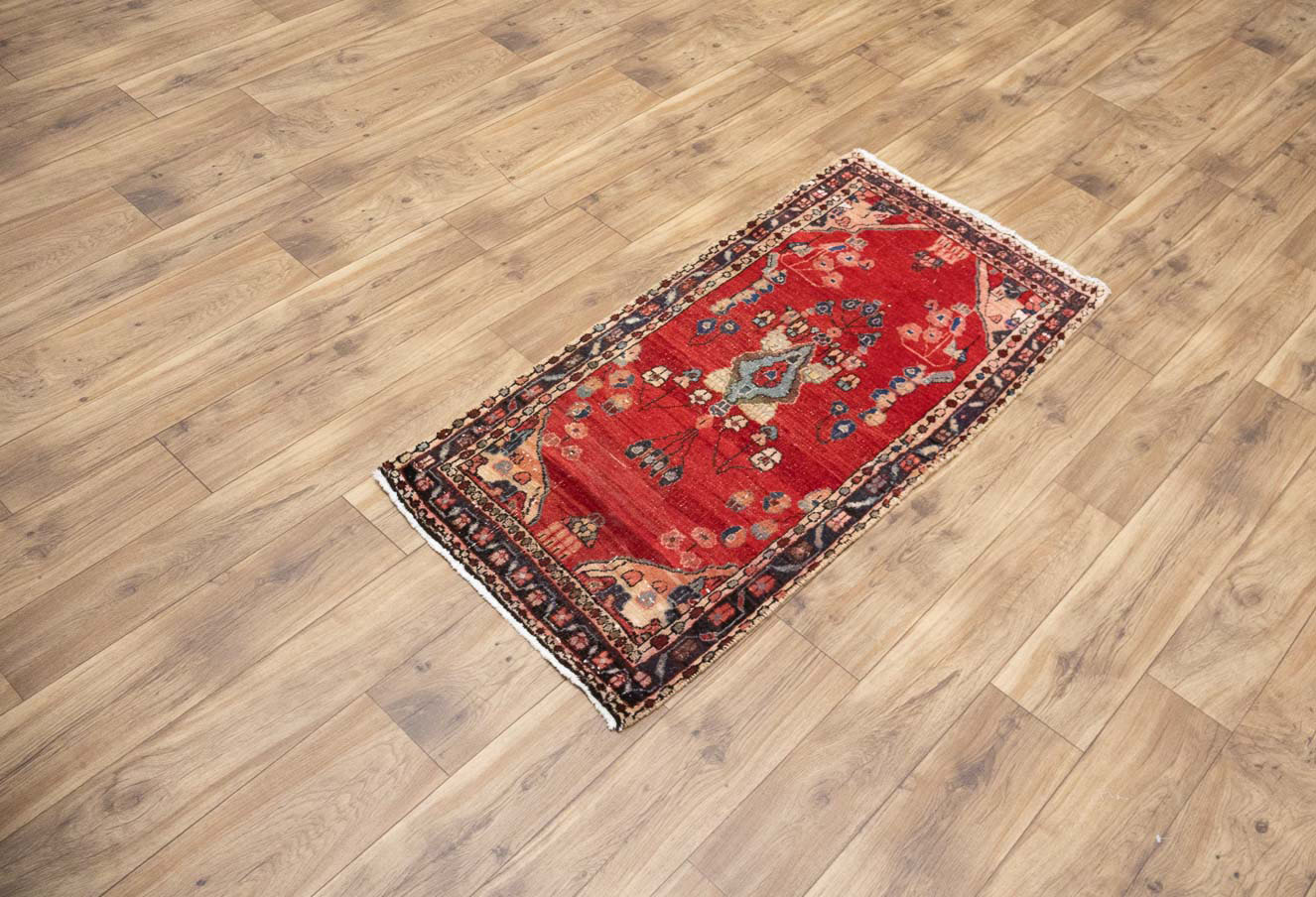 2'1x4'4 Hand Knotted Tribal Floral Oriental Wool Rug - Image 4