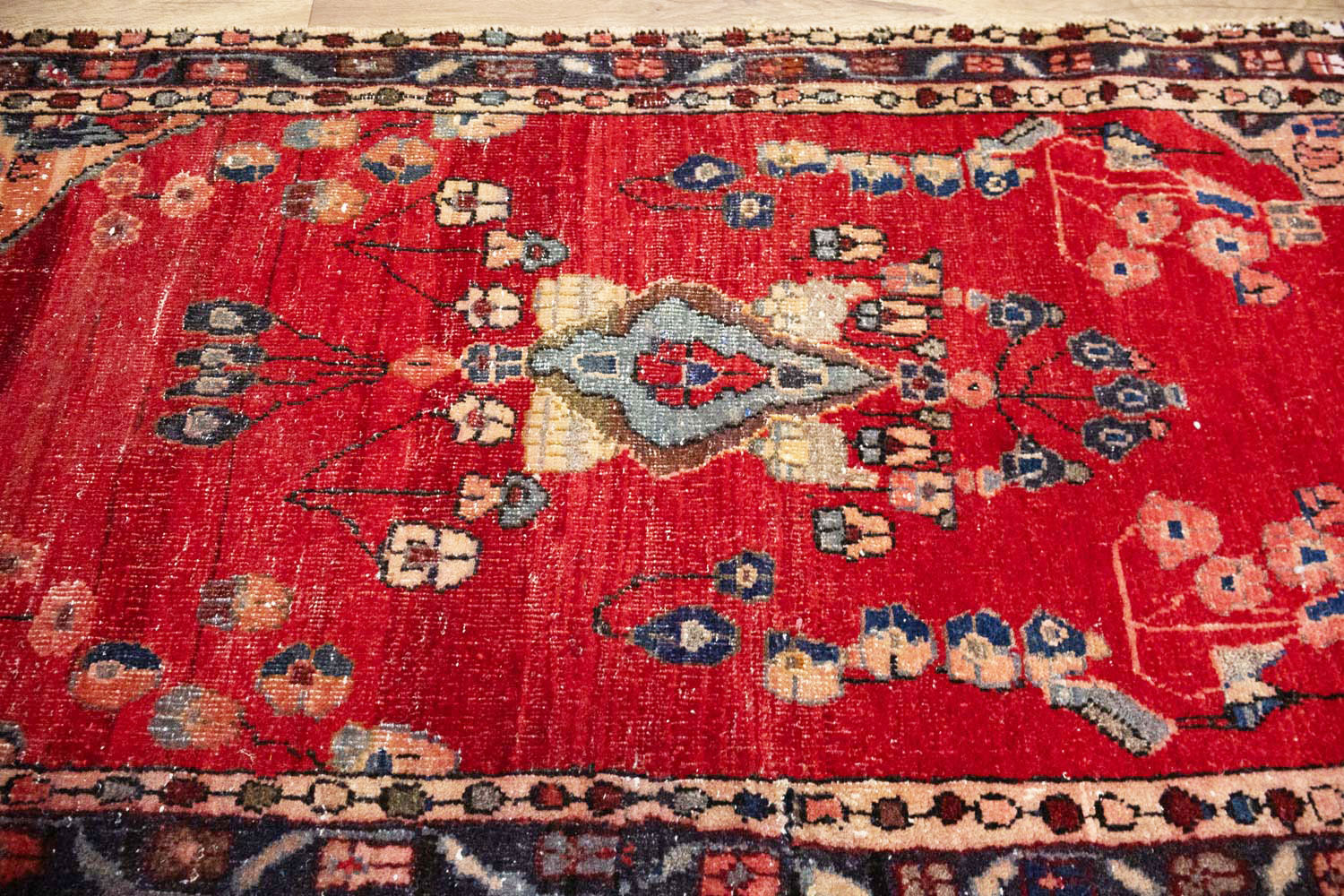 2'1x4'4 Hand Knotted Tribal Floral Oriental Wool Rug - Image 6