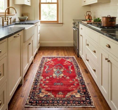 2'1x4'4 Hand Knotted Tribal Floral Oriental Wool Rug