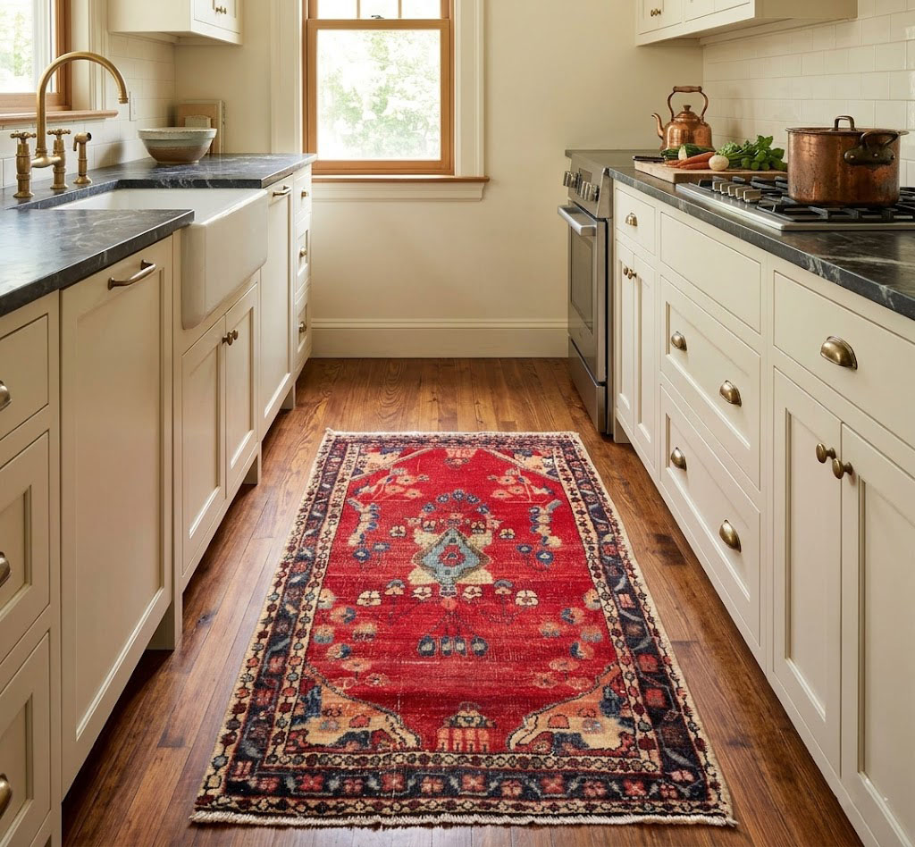 2'1x4'4 Hand Knotted Tribal Floral Oriental Wool Rug - Image 2