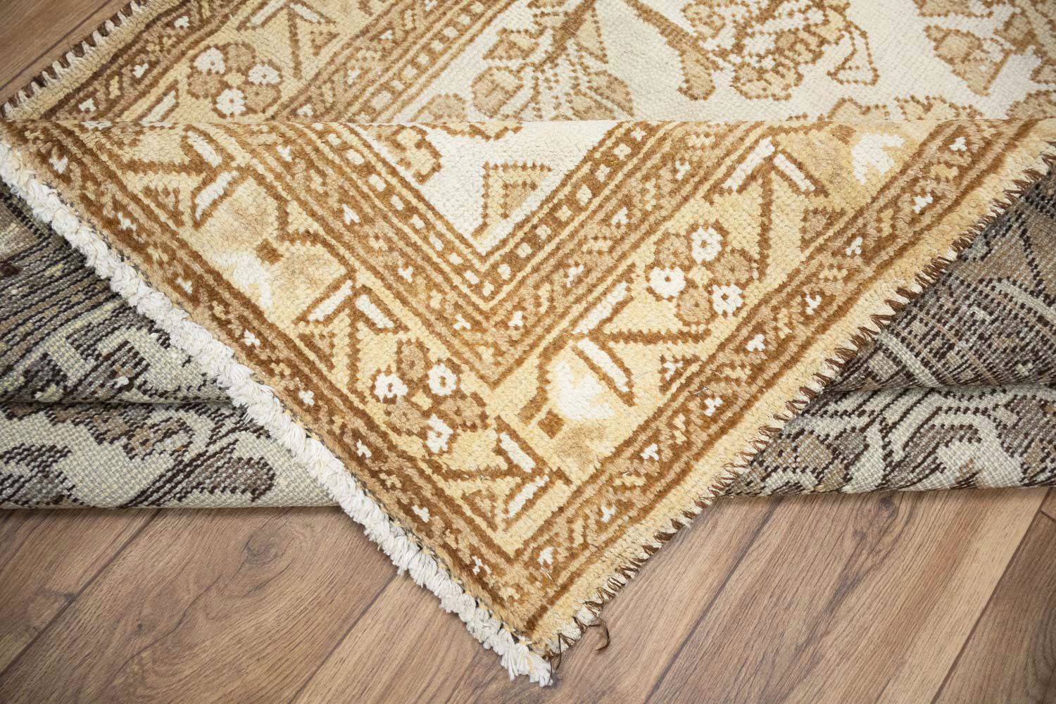 3'9x5'7 Hand Knotted Tribal Floral Oriental Wool Rug - Image 14