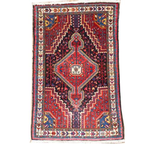 2'9x4'5 Hand Knotted Tribal Geometric Oriental Wool Rug