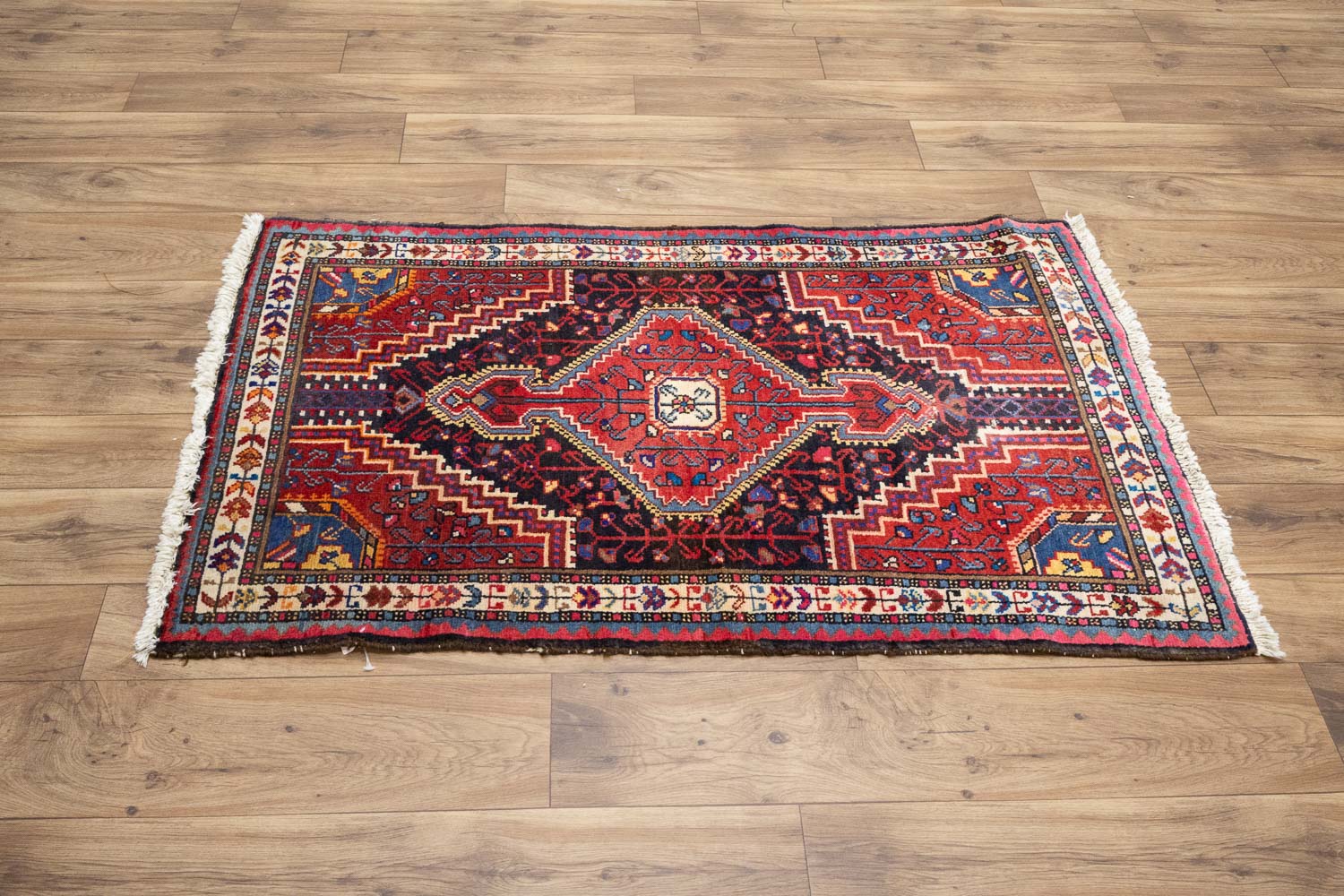 2'9x4'5 Hand Knotted Tribal Geometric Oriental Wool Rug - Image 5