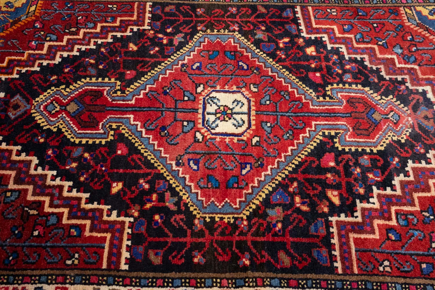 2'9x4'5 Hand Knotted Tribal Geometric Oriental Wool Rug - Image 6