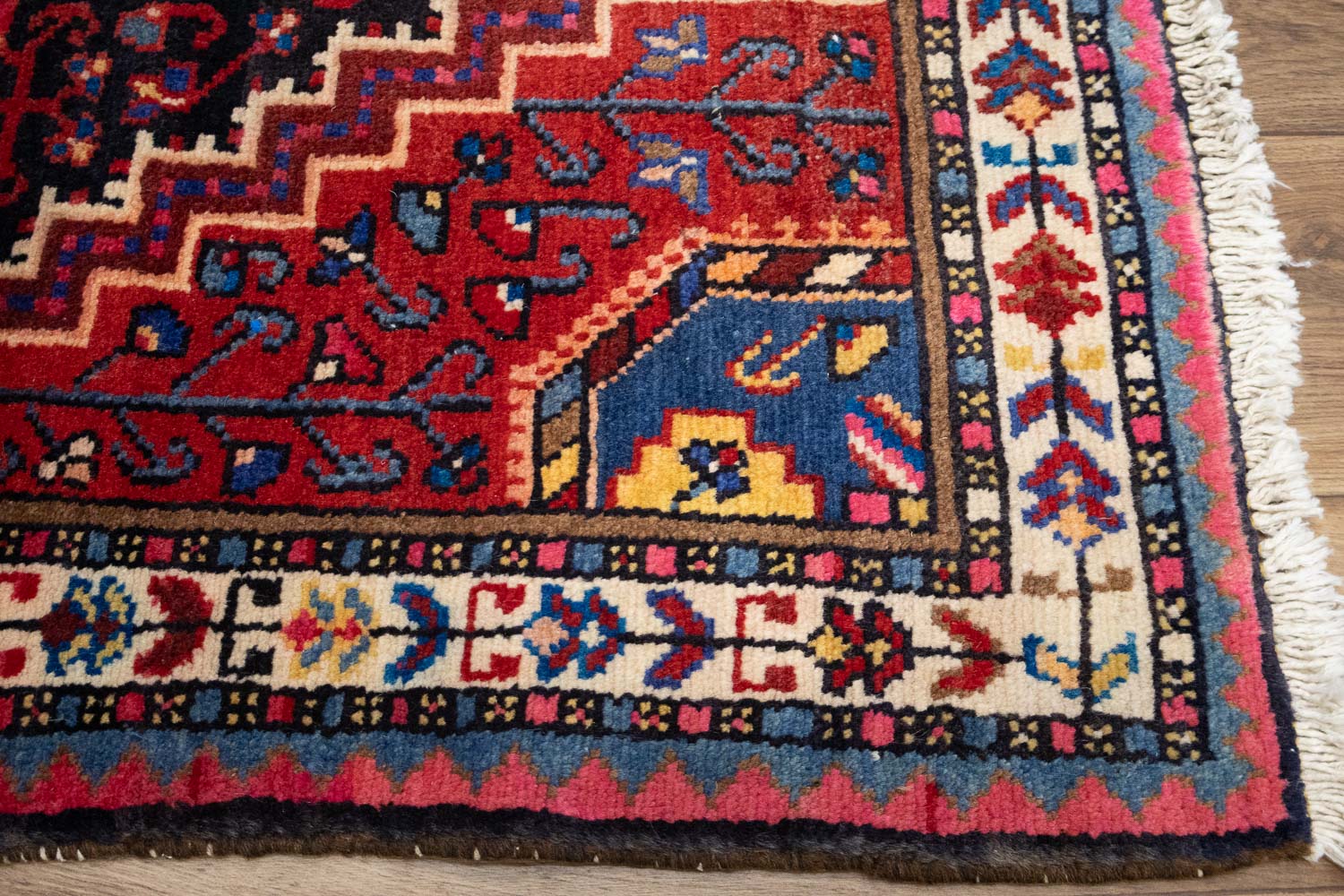 2'9x4'5 Hand Knotted Tribal Geometric Oriental Wool Rug - Image 9