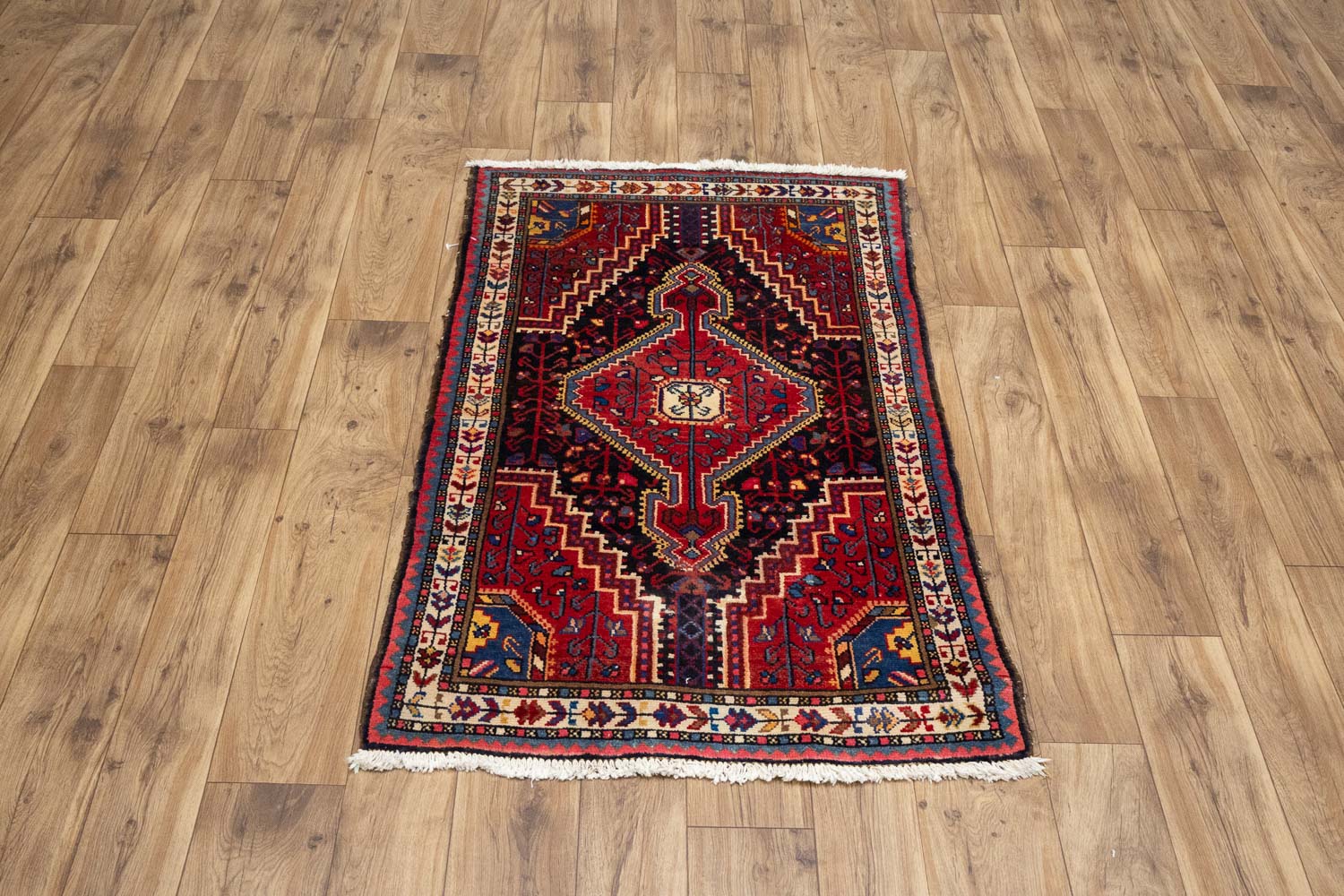 2'9x4'5 Hand Knotted Tribal Geometric Oriental Wool Rug - Image 10