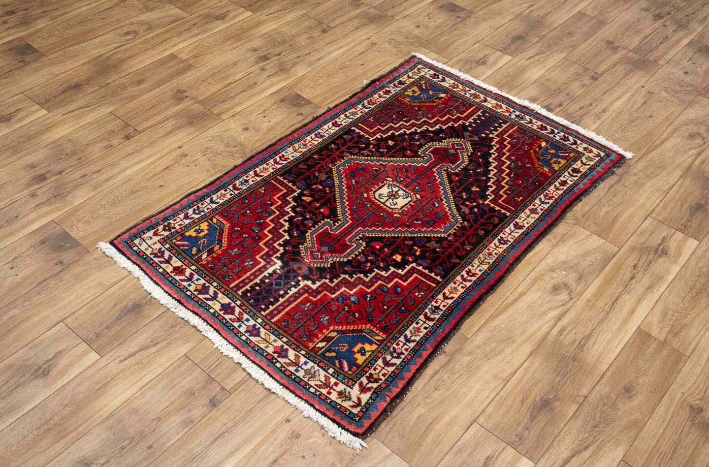 2'9x4'5 Hand Knotted Tribal Geometric Oriental Wool Rug - Image 11