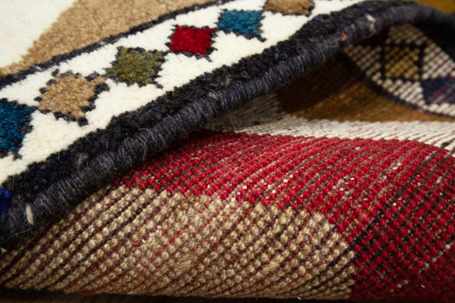 2'7x4'10 Hand Knotted Tribal Striped Oriental Wool Rug - Image 14