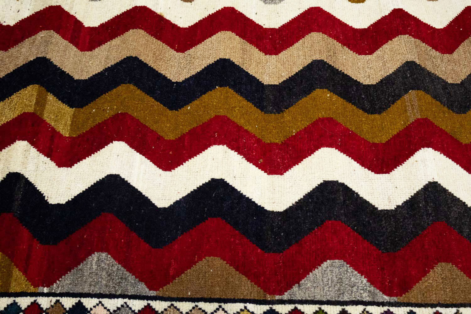 2'7x4'10 Hand Knotted Tribal Striped Oriental Wool Rug - Image 6