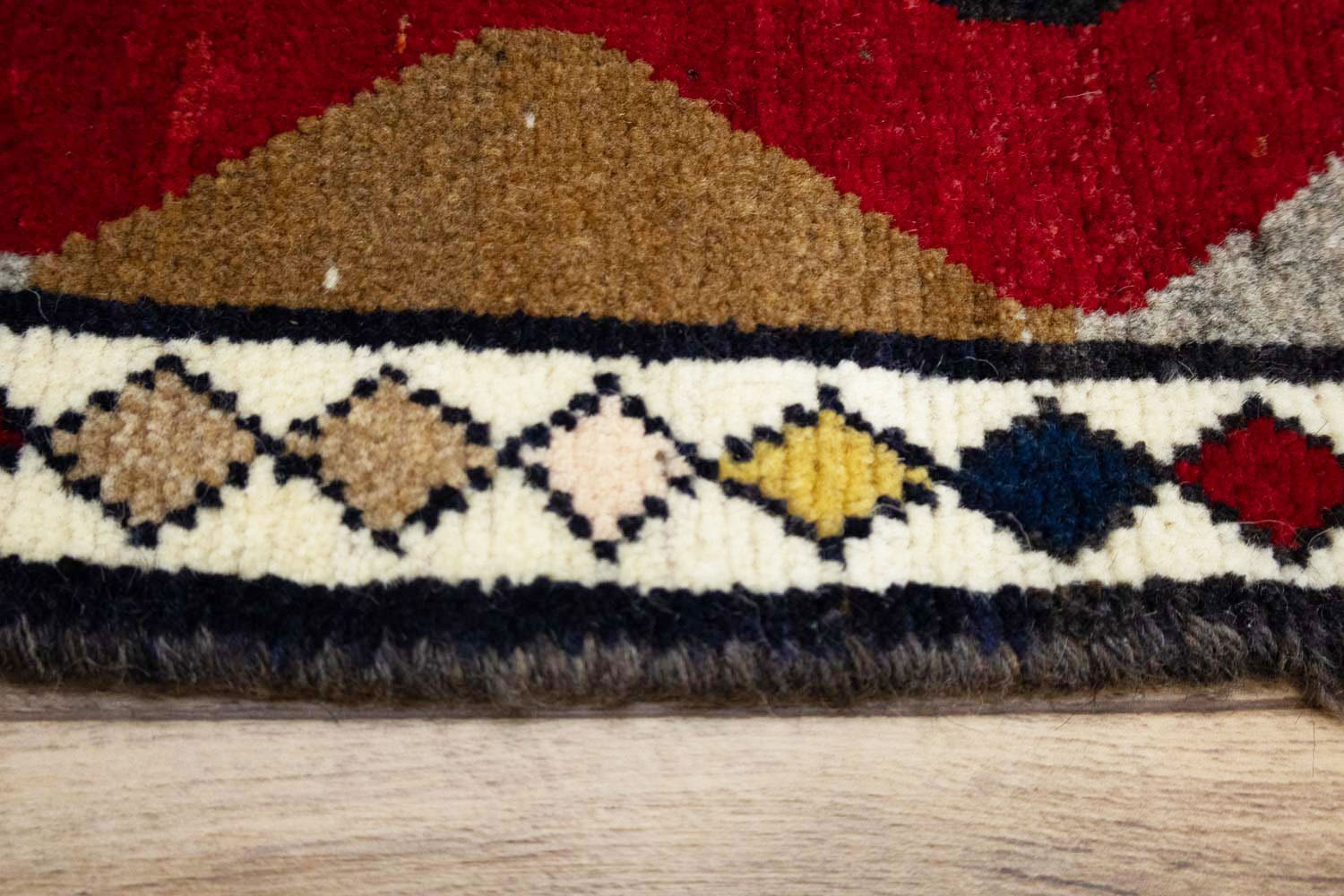 2'7x4'10 Hand Knotted Tribal Striped Oriental Wool Rug - Image 7