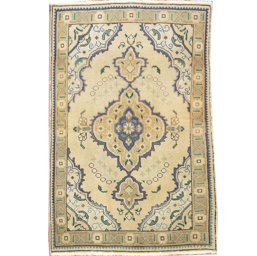 3'1x4'9 Hand Knotted Tribal Floral Oriental Wool Rug