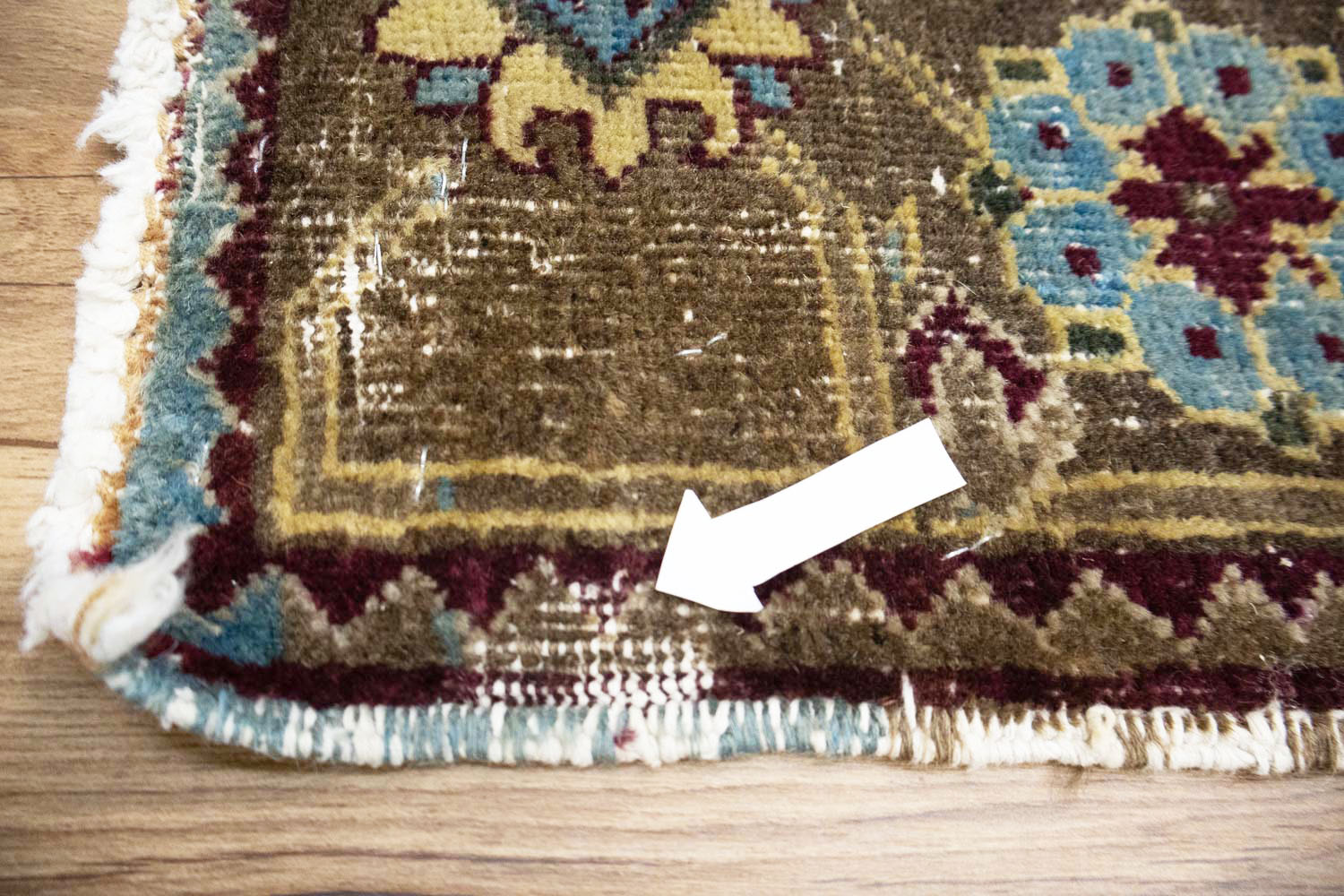 4'4x9'3 Hand Knotted Tribal Floral Oriental Wool Runner Rug - Image 14