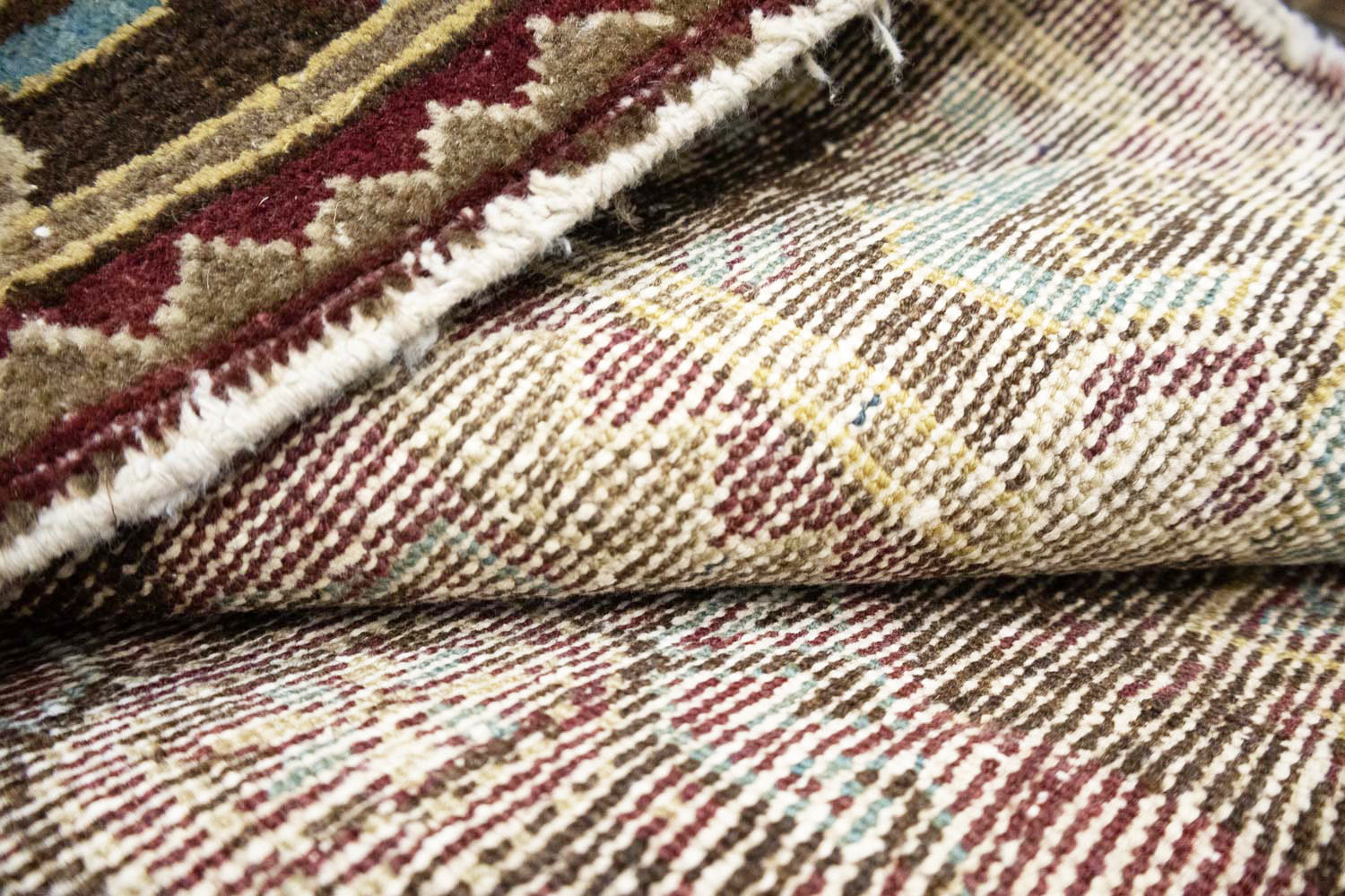 4'4x9'3 Hand Knotted Tribal Floral Oriental Wool Runner Rug - Image 16