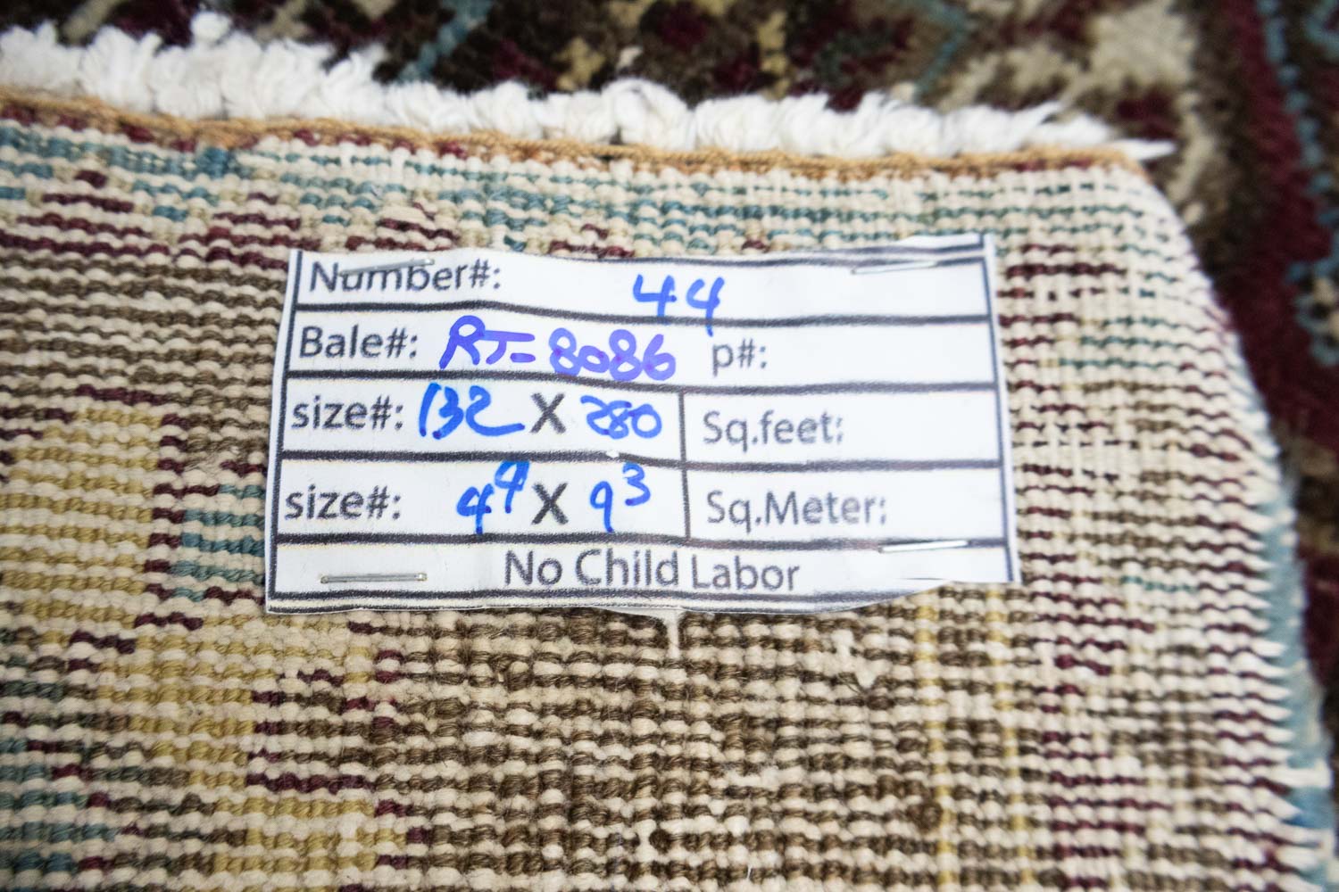 4'4x9'3 Hand Knotted Tribal Floral Oriental Wool Runner Rug - Image 17