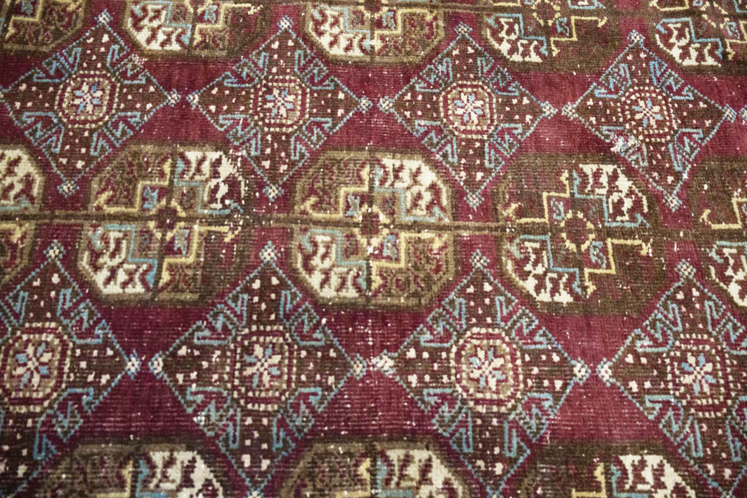 4'4x9'3 Hand Knotted Tribal Floral Oriental Wool Runner Rug - Image 9