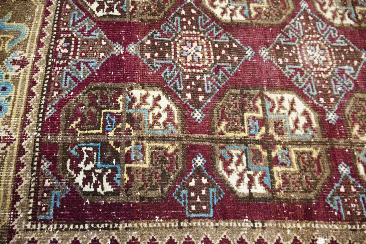 4'4x9'3 Hand Knotted Tribal Floral Oriental Wool Runner Rug - Image 11