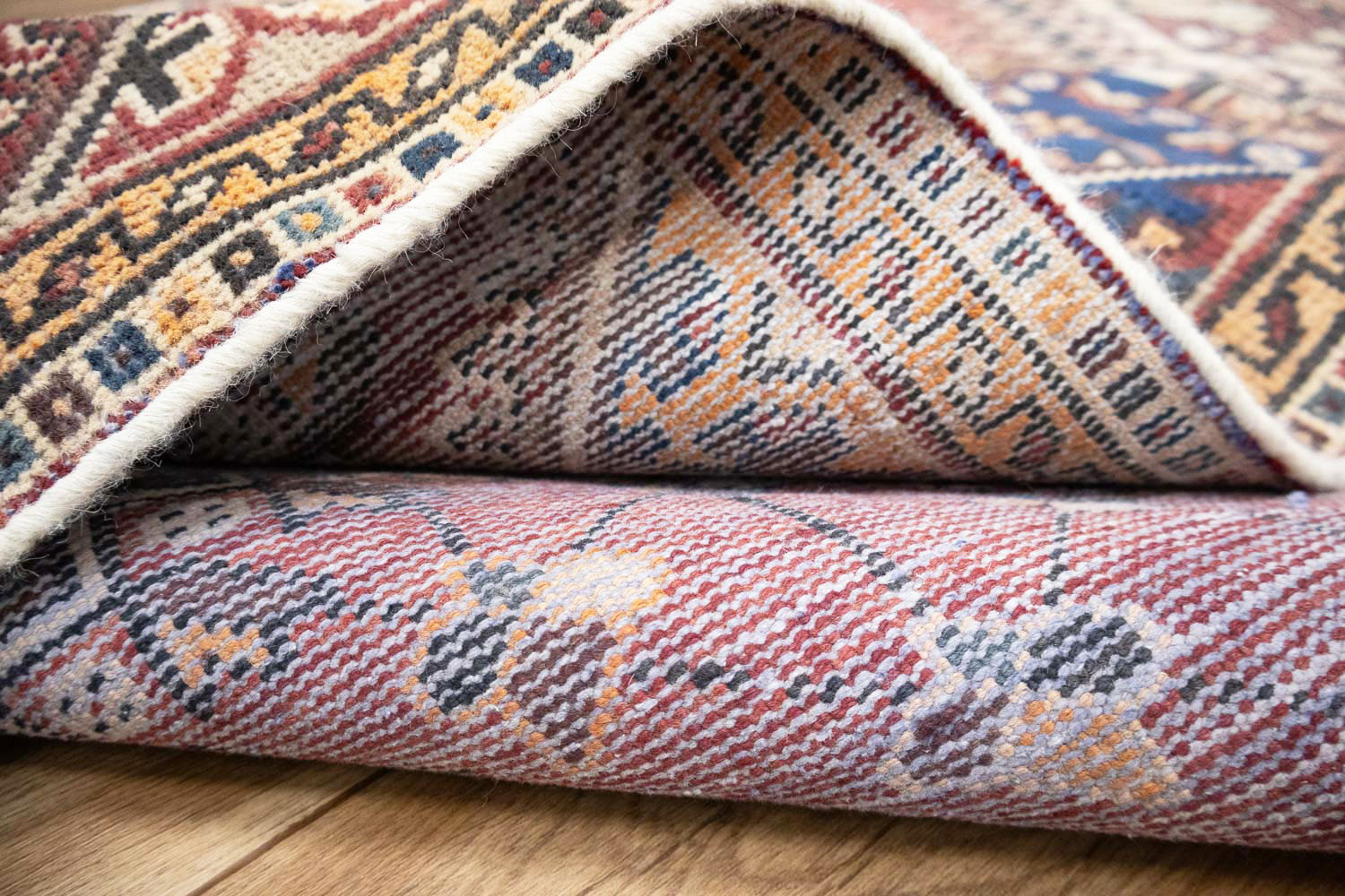 3'10x9'3 Hand Knotted Tribal Geometric Oriental Wool Runner Rug - Image 17