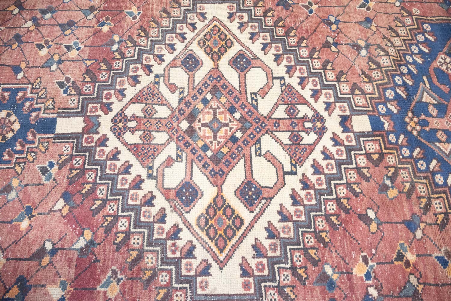 3'10x9'3 Hand Knotted Tribal Geometric Oriental Wool Runner Rug - Image 8
