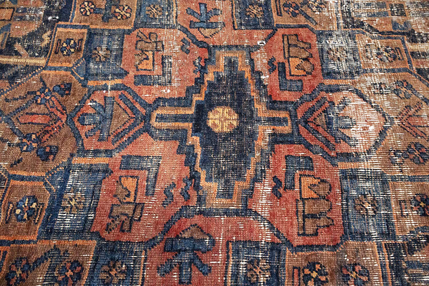 3'2x7'8 Hand Knotted Tribal Floral Oriental Wool Runner Rug - Image 7