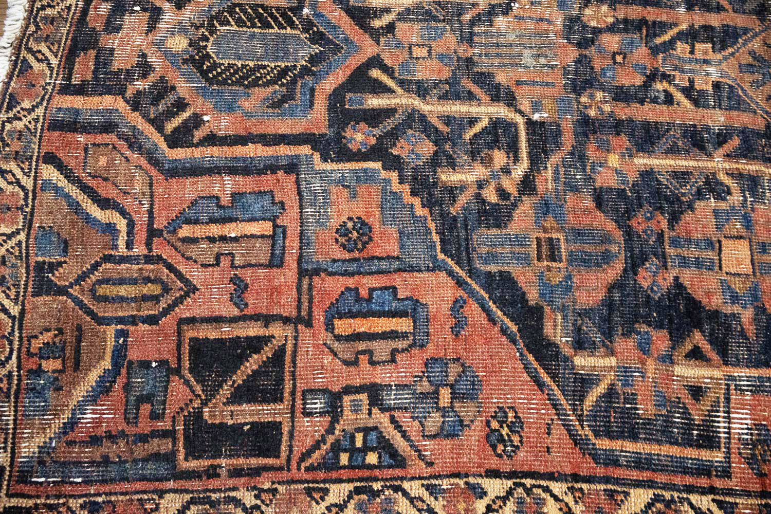 3'2x7'8 Hand Knotted Tribal Floral Oriental Wool Runner Rug - Image 9