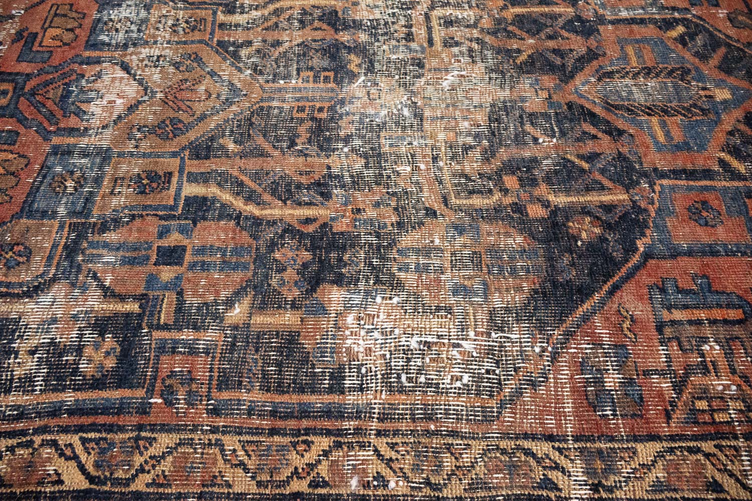 3'2x7'8 Hand Knotted Tribal Floral Oriental Wool Runner Rug - Image 11