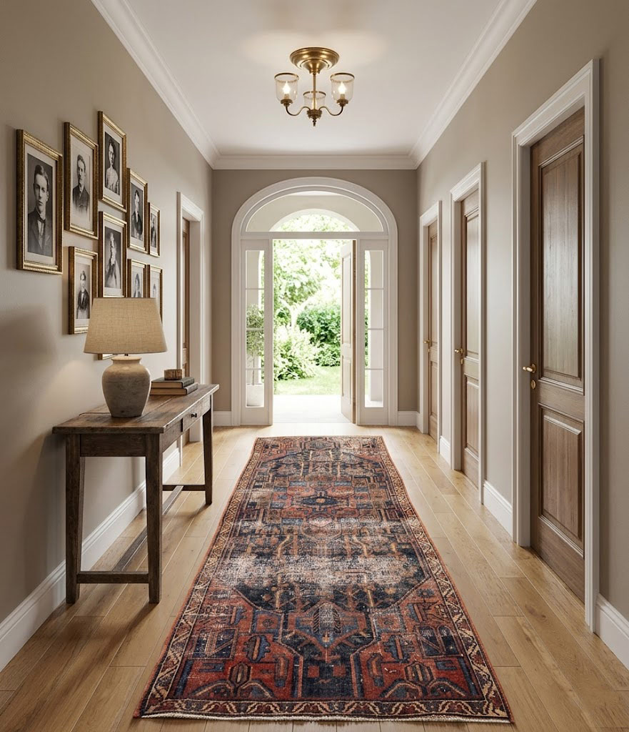 3'2x7'8 Hand Knotted Tribal Floral Oriental Wool Runner Rug - Image 2