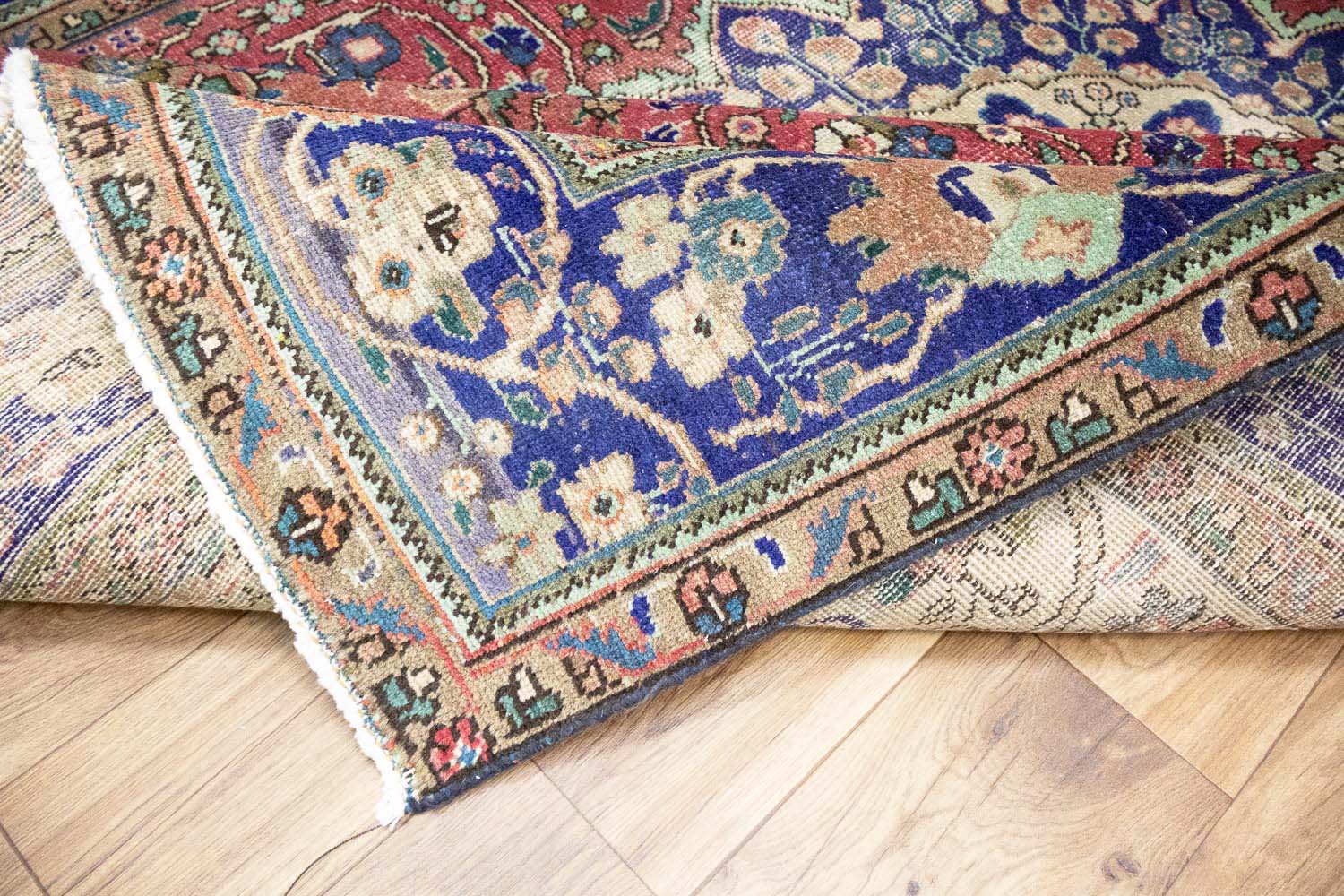 6'9x9'9 Hand Knotted Floral Traditional Oriental Wool Rug - Image 15