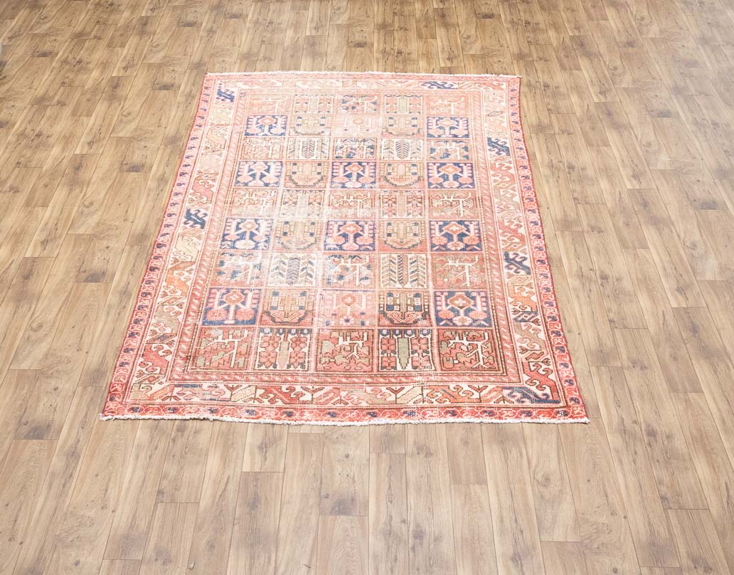 6'8x9'2 Hand Knotted Tribal Pictorial Oriental Wool Runner Rug - Image 3