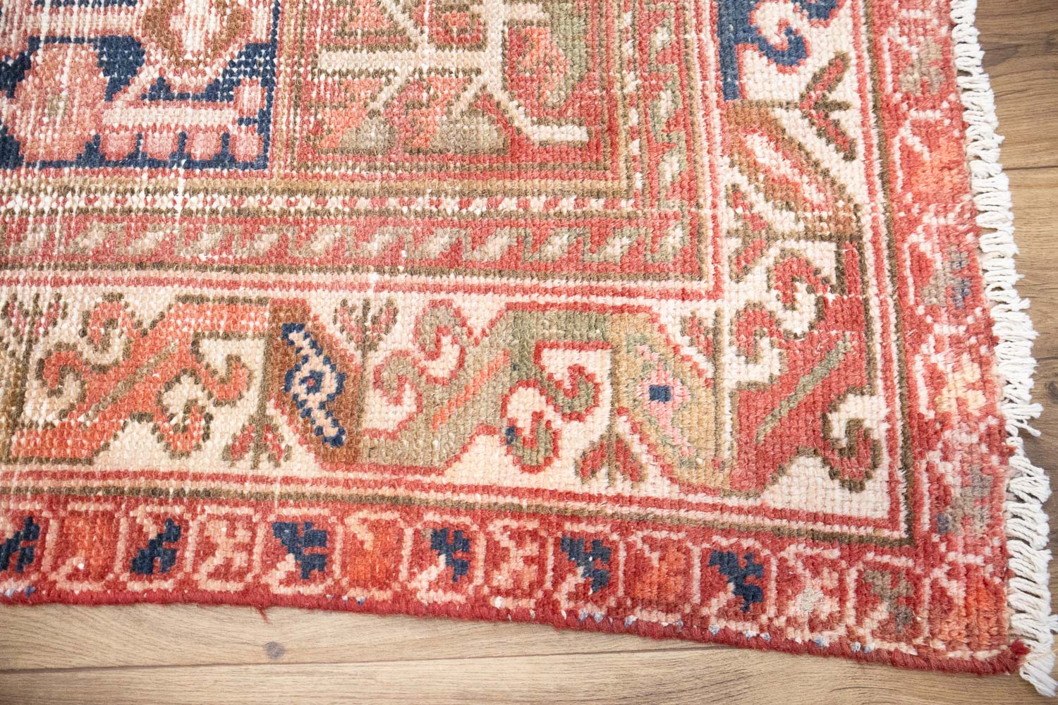 6'8x9'2 Hand Knotted Tribal Pictorial Oriental Wool Runner Rug - Image 13