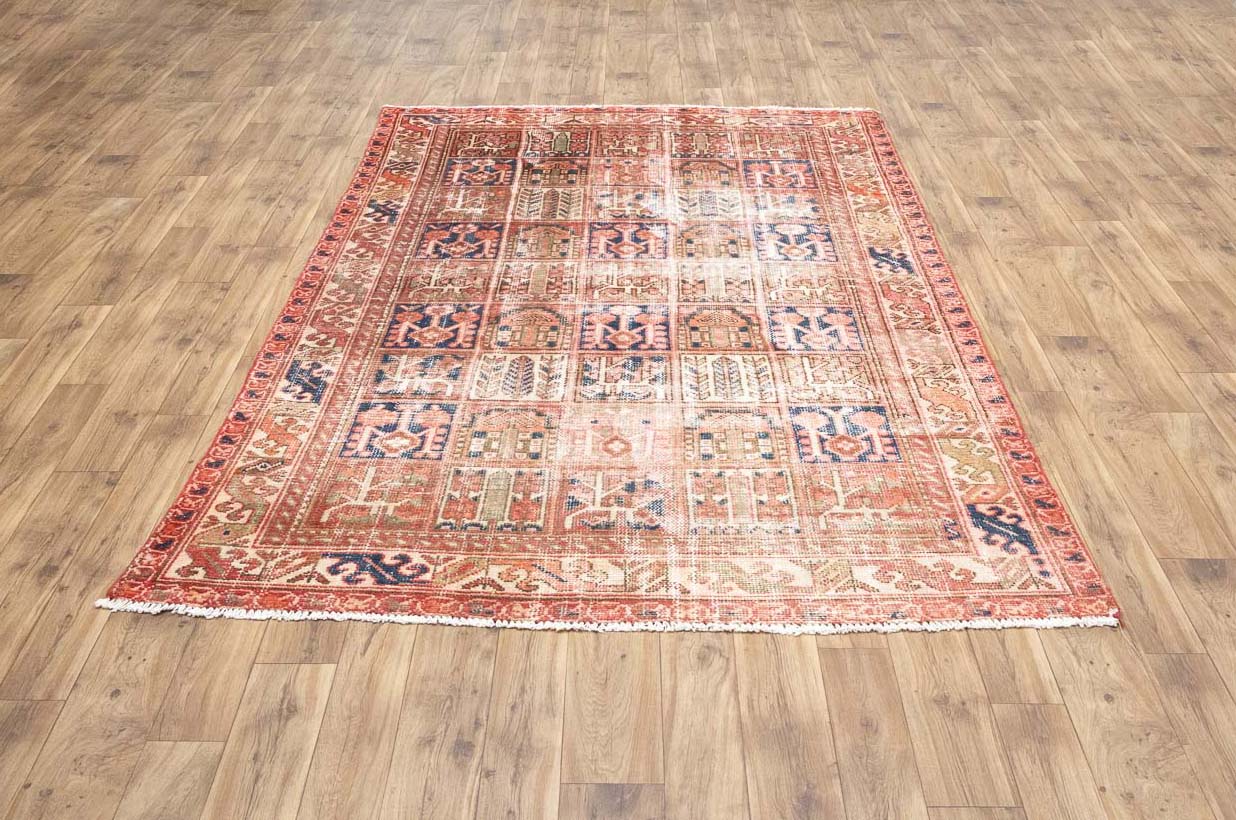 6'8x9'2 Hand Knotted Tribal Pictorial Oriental Wool Runner Rug - Image 16