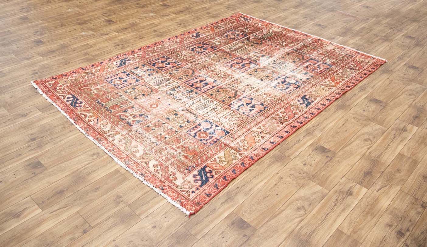 6'8x9'2 Hand Knotted Tribal Pictorial Oriental Wool Runner Rug - Image 17