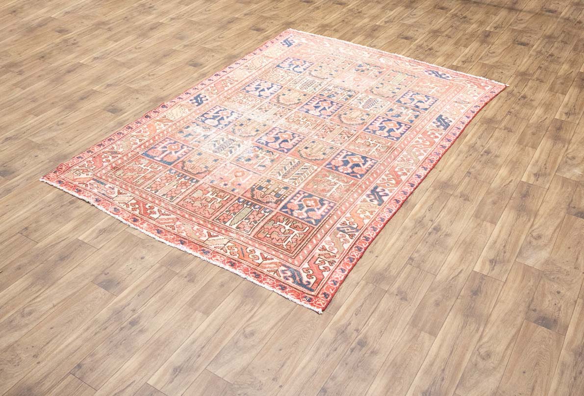 6'8x9'2 Hand Knotted Tribal Pictorial Oriental Wool Runner Rug - Image 4