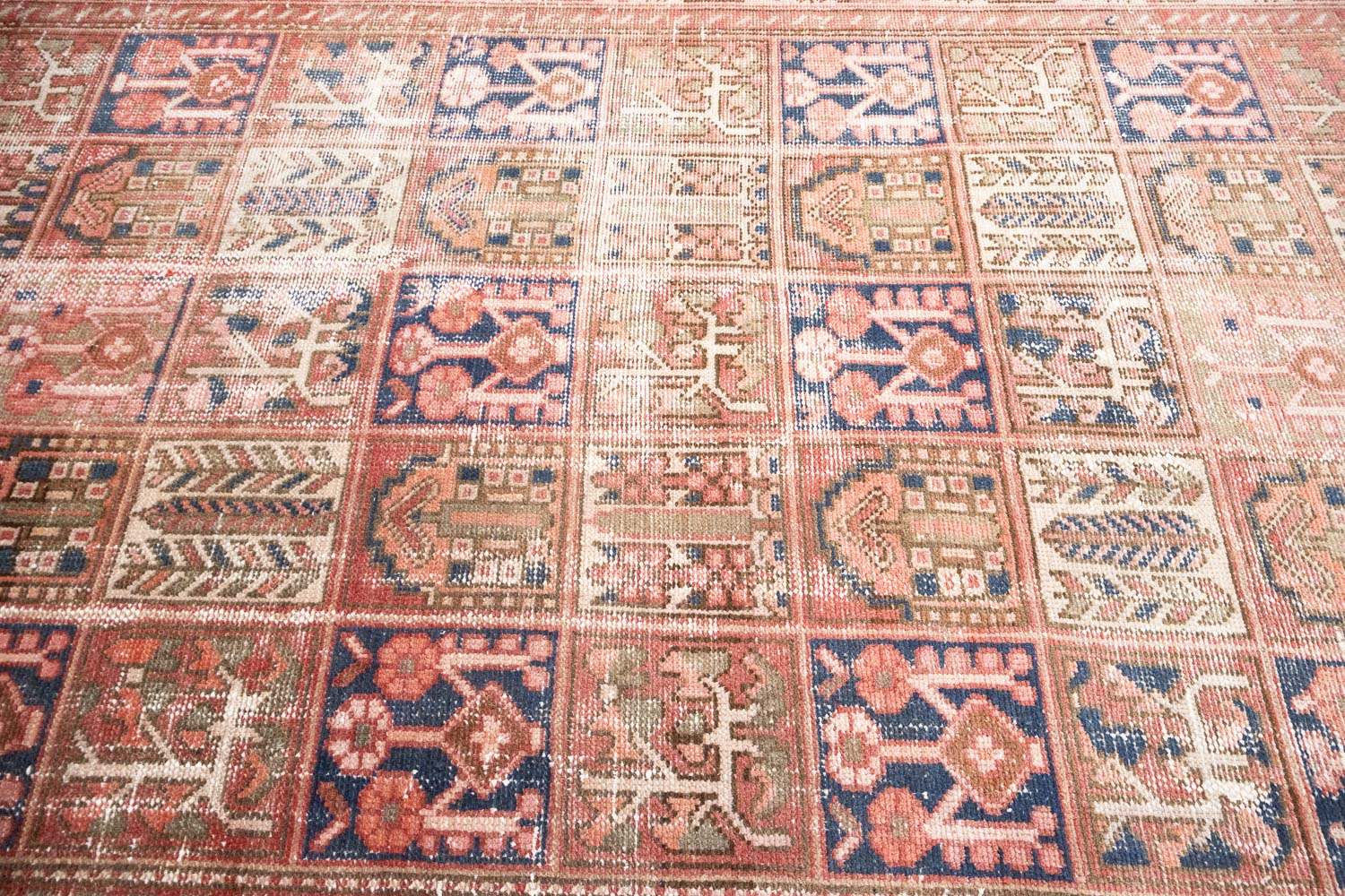6'8x9'2 Hand Knotted Tribal Pictorial Oriental Wool Runner Rug - Image 6